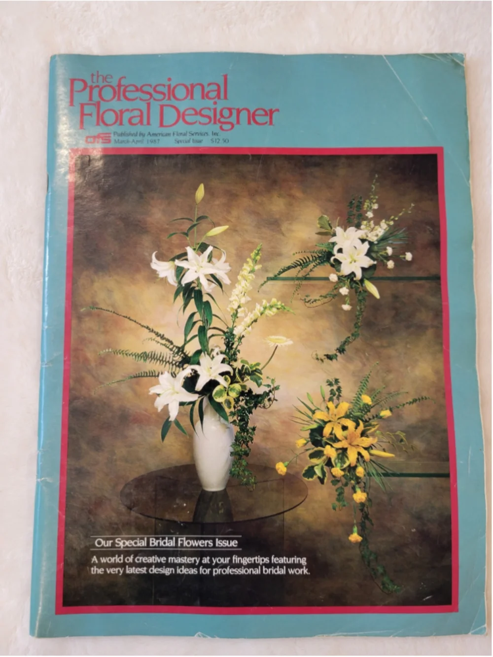 Vintage 1987 AFS The Professional Floral Designer Magazine Bundle Lot of 2